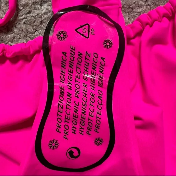 Good American Tiny Ties Bikini Bottom 5 2XL Women’s Hot Pink NWT GSW0151. - Picture 3 of 6